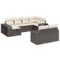 vidaXL Set de sofás de jardín 10 pzas cojines ratán sintético negro