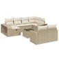 vidaXL Set de sofás de jardín 11pzas con cojines ratán sintético beige vidaXL Set de sofás de jardín 11pzas con cojines ratán sintético beige