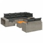 vidaXL Set de sofás de jardín 11 pzas y cojines ratán sintético gris vidaXL Set de sofás de jardín 11 pzas y cojines ratán sintético gris