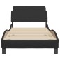 vidaXL Estructura de cama con cabecero cuero sintético negro 80x200 cm
