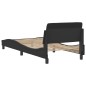 vidaXL Estructura de cama con cabecero cuero sintético negro 80x200 cm