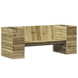vidaXL Banco con jardineras madera de pino impregnada 167,5x60x65 cm