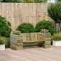 vidaXL Banco con jardineras madera de pino impregnada 167,5x60x65 cm vidaXL Banco con jardineras madera de pino impregnada 167,5x60x65 cm