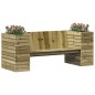 vidaXL Banco con jardineras madera de pino impregnada 167,5x60x65 cm vidaXL Banco con jardineras madera de pino impregnada 167,5x60x65 cm