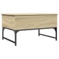 vidaXL Mesa de centro madera ingeniería metal roble Sonoma 70x50x40 cm vidaXL Mesa de centro madera ingeniería metal roble Sonoma 70x50x40 cm