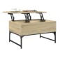 vidaXL Mesa de centro madera ingeniería metal roble Sonoma 70x50x40 cm vidaXL Mesa de centro madera ingeniería metal roble Sonoma 70x50x40 cm