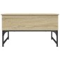 vidaXL Mesa de centro madera ingeniería metal roble Sonoma 70x50x40 cm vidaXL Mesa de centro madera ingeniería metal roble Sonoma 70x50x40 cm
