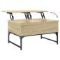 vidaXL Mesa de centro madera ingeniería metal roble Sonoma 70x50x40 cm vidaXL Mesa de centro madera ingeniería metal roble Sonoma 70x50x40 cm