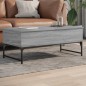 vidaXL Mesa de centro madera ingeniería metal gris Sonoma 100x50x40 cm vidaXL Mesa de centro madera ingeniería metal gris Sonoma 100x50x40 cm
