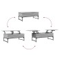 vidaXL Mesa de centro madera ingeniería metal gris Sonoma 100x50x40 cm vidaXL Mesa de centro madera ingeniería metal gris Sonoma 100x50x40 cm