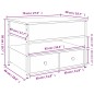 vidaXL Mesa de centro madera ingeniería metal marrón roble 70x50x50 cm vidaXL Mesa de centro madera ingeniería metal marrón roble 70x50x50 cm