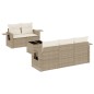 vidaXL Juego de sofás jardín con cojines 6 pzas ratán sintético beige vidaXL Juego de sofás jardín con cojines 6 pzas ratán sintético beige
