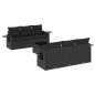 vidaXL Set de comedor de jardín 7 pzas y cojines ratán sintético negro vidaXL Set de comedor de jardín 7 pzas y cojines ratán sintético negro