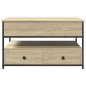 vidaXL Mesa de centro madera ingeniería metal roble Sonoma 85x50x50 cm