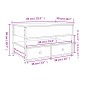 vidaXL Mesa de centro madera ingeniería metal roble Sonoma 85x50x50 cm