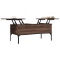 vidaXL Mesa de centro madera ingeniería metal roble marrón 100x50x45cm vidaXL Mesa de centro madera ingeniería metal roble marrón 100x50x45cm