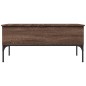 vidaXL Mesa de centro madera ingeniería metal roble marrón 100x50x45cm vidaXL Mesa de centro madera ingeniería metal roble marrón 100x50x45cm