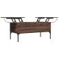 vidaXL Mesa de centro madera ingeniería metal roble marrón 100x50x45cm vidaXL Mesa de centro madera ingeniería metal roble marrón 100x50x45cm