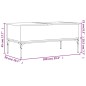 vidaXL Mesa de centro madera ingeniería metal roble marrón 100x50x45cm vidaXL Mesa de centro madera ingeniería metal roble marrón 100x50x45cm