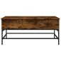 vidaXL Mesa de centro madera ingeniería metal roble humo 100x50x45 cm vidaXL Mesa de centro madera ingeniería metal roble humo 100x50x45 cm