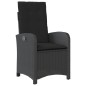 vidaXL Set de muebles jardín 5 pzas con cojines ratán sintético negro