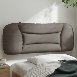 vidaXL Cabecero de cama acolchado tela gris taupé 100 cm