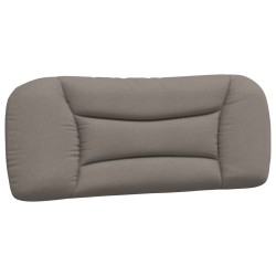 vidaXL Cabecero de cama acolchado tela gris taupé 100 cm
