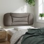 vidaXL Cabecero de cama acolchado tela gris taupé 100 cm