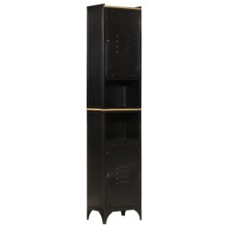 vidaXL Mueble de baño hierro y madera maciza de mango 40x27x180 cm