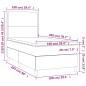 vidaXL Cama box spring con colchón terciopelo negro 100x200 cm