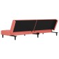vidaXL Sofá cama de 2 plazas con dos almohadas terciopelo rosa vidaXL Sofá cama de 2 plazas con dos almohadas terciopelo rosa