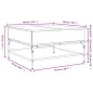 vidaXL Mesa de centro madera de ingeniería y metal negro 80x80x45 cm vidaXL Mesa de centro madera de ingeniería y metal negro 80x80x45 cm