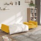 vidaXL Sofá cama de 2 plazas con dos almohadas tela color amarillo vidaXL Sofá cama de 2 plazas con dos almohadas tela color amarillo