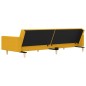 vidaXL Sofá cama de 2 plazas con dos almohadas tela color amarillo vidaXL Sofá cama de 2 plazas con dos almohadas tela color amarillo