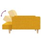 vidaXL Sofá cama de 2 plazas con dos almohadas tela color amarillo vidaXL Sofá cama de 2 plazas con dos almohadas tela color amarillo