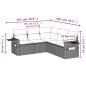 vidaXL Set de muebles de jardín 5 pzas y cojines ratán sintético negro vidaXL Set de muebles de jardín 5 pzas y cojines ratán sintético negro