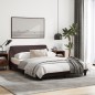 vidaXL Estructura de cama con cabecero de tela marrón 140x200 cm vidaXL Estructura de cama con cabecero de tela marrón 140x200 cm