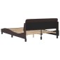 vidaXL Estructura de cama con cabecero de tela marrón 140x200 cm vidaXL Estructura de cama con cabecero de tela marrón 140x200 cm