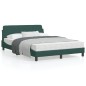 vidaXL Estructura cama con cabecero terciopelo verde oscuro 120x200 cm