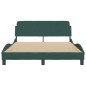 vidaXL Estructura cama con cabecero terciopelo verde oscuro 120x200 cm