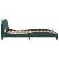 vidaXL Estructura cama con cabecero terciopelo verde oscuro 120x200 cm