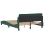 vidaXL Estructura cama con cabecero terciopelo verde oscuro 120x200 cm