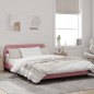 vidaXL Estructura de cama con cabecero de terciopelo rosa 140x200 cm vidaXL Estructura de cama con cabecero de terciopelo rosa 140x200 cm