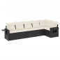 vidaXL Set de sofás de jardín 6 piezas y cojines ratán sintético negro vidaXL Set de sofás de jardín 6 piezas y cojines ratán sintético negro