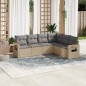 vidaXL Juego de sofás jardín con cojines 6 pzas ratán sintético beige vidaXL Juego de sofás jardín con cojines 6 pzas ratán sintético beige