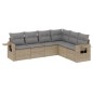 vidaXL Juego de sofás jardín con cojines 6 pzas ratán sintético beige vidaXL Juego de sofás jardín con cojines 6 pzas ratán sintético beige
