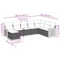 vidaXL Set de sofás de jardín 8 pzas y cojines ratán sintético gris vidaXL Set de sofás de jardín 8 pzas y cojines ratán sintético gris