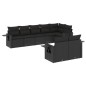 vidaXL Set de sofás de jardín 8 piezas y cojines ratán sintético negro vidaXL Set de sofás de jardín 8 piezas y cojines ratán sintético negro