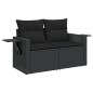 vidaXL Set de sofás de jardín 8 piezas y cojines ratán sintético negro vidaXL Set de sofás de jardín 8 piezas y cojines ratán sintético negro