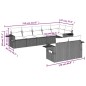 vidaXL Set de sofás de jardín 8 piezas y cojines ratán sintético negro vidaXL Set de sofás de jardín 8 piezas y cojines ratán sintético negro